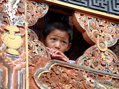 Rundreise Bhutan traditionelles Bauwerk