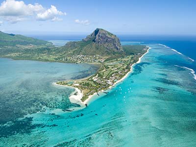 Mauritius aus der Luft