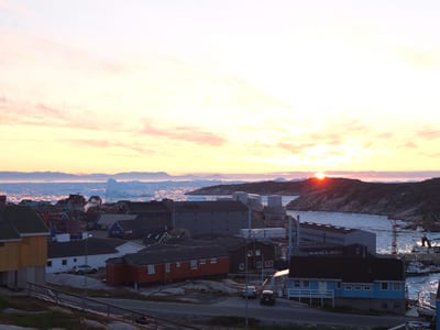 Grönland bei Mitternacht