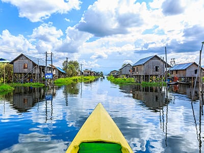 Rundreise Myanmar Inlesee Pfahlhäuser