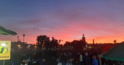 Marokko Sonnenuntergang Gauklerplatz