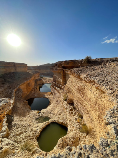 Saudi-Arabien, Teich, Sonne, Schlucht