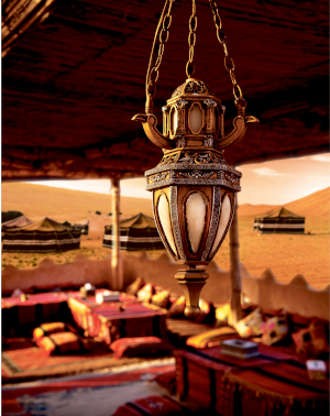 Traditionelle Sitzecke in der Wüste | Gebeco