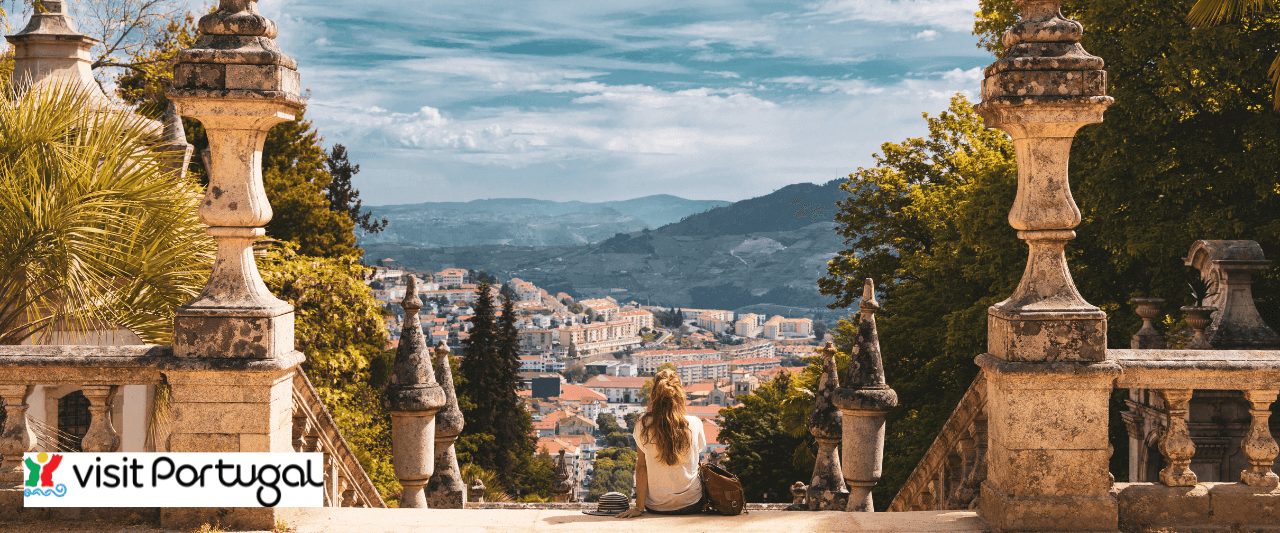 Panoramablick auf die Stadtlandschaft von Lamego in Portugal | Gebeco