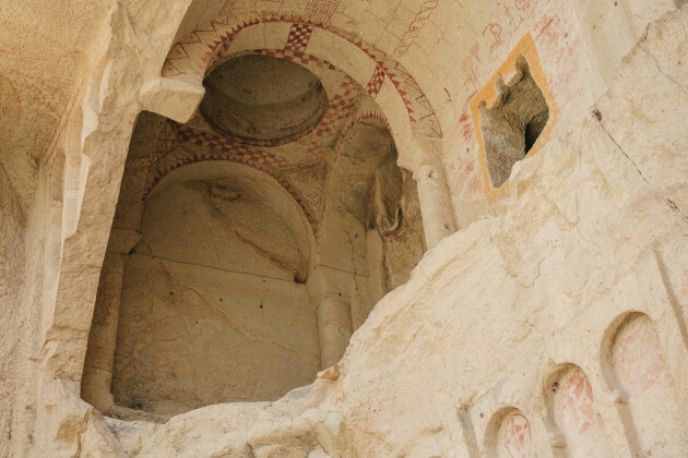 Felsenkirche mit byzantinischen Fresken in Kappadokien, Türkei. | Gebeco
