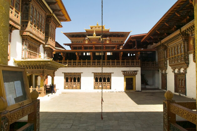 Innenhof des Bhutan Punakha Dzong. | Gebeco