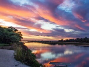 Sonnenuntergang am Okavango, Namibia I Gebeco Eichler