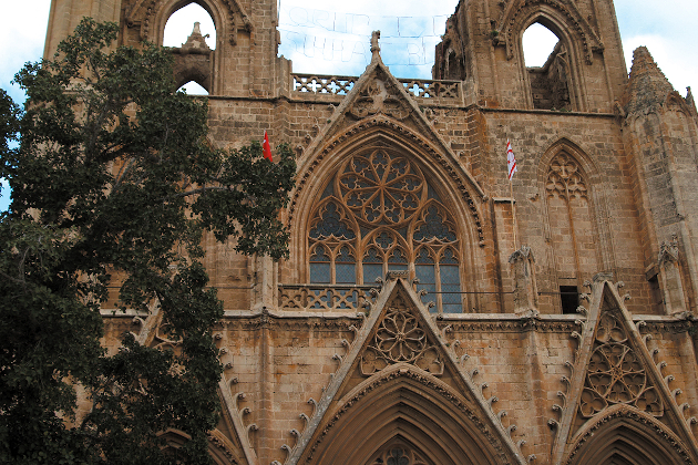 Lala-Mustafa-Pascha-Moschee in Famagusta, ehemalige gotische Kathedrale St. Nikolaus auf Zypern