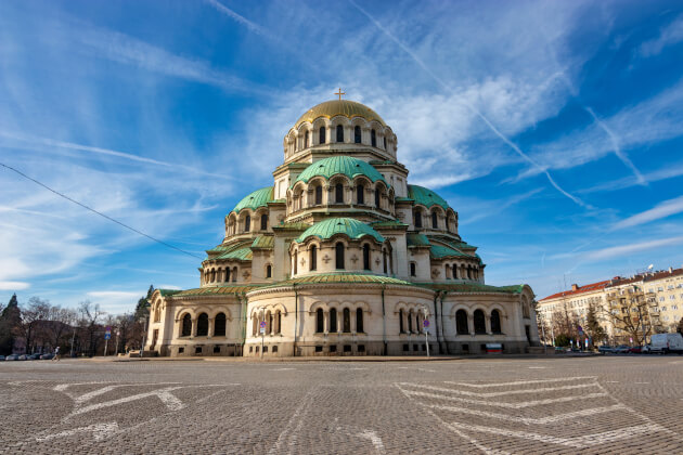 Alexander-Newski-Kathedrale in Sofia, Bulgarien, orthodoxes Wahrzeichen mit goldener Kuppel. | Gebeco
