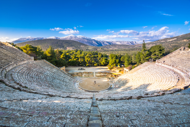 Antikes Theater in Peloponnes, Griechenland. | Gebeco