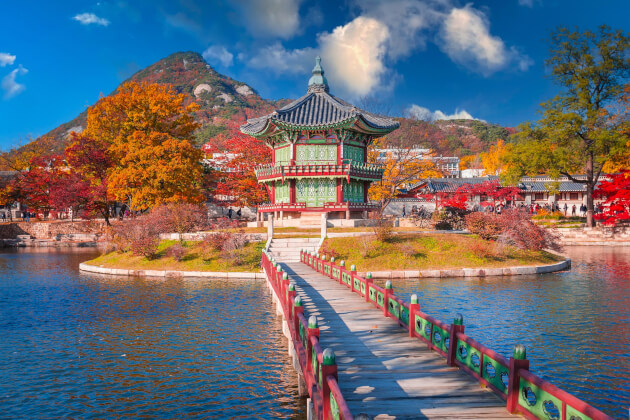 Historischer Pavillon im Gyeongbokgung-Palast in Seoul, Südkorea. | Gebeco