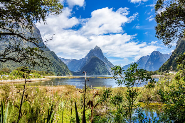 Panoramaaufnahme des Milford Sound in Neuseeland. | Gebeco