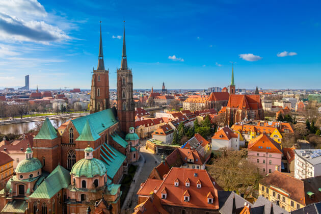 Dominsel in Breslau Polen mit Kathedrale St. Johannes und Altstadt. | Gebeco