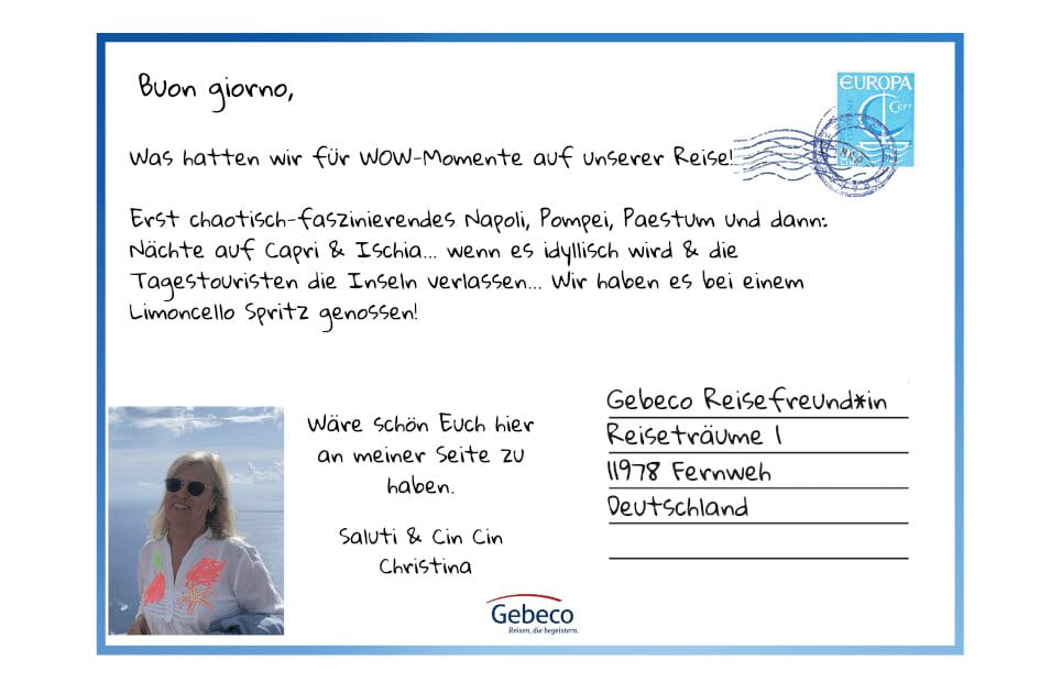 Postkarte aus Italien von Christine Kramrodt